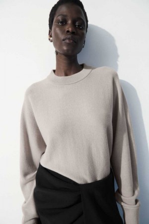 Beige Women's COS The Essential Cashmere Sweaters | 583271XYM