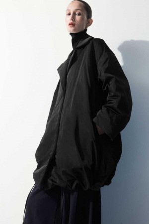 Black Women's COS The Recycled-Down Padded Coats | 043269TCH