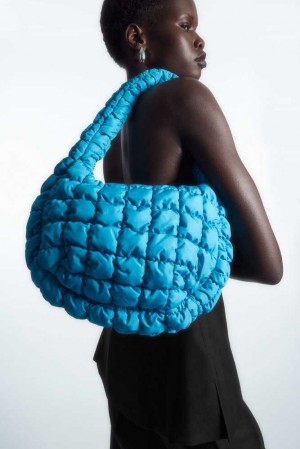 Blue Women's COS Quilted Mini Bag Bags | 297108IXH