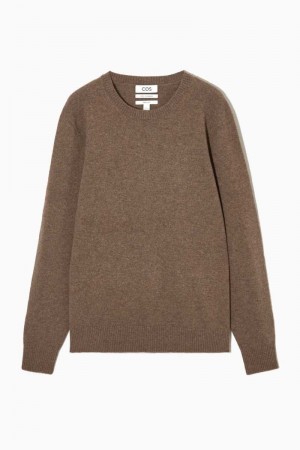 Brown Men's COS Pure Cashmere Sweaters | 632540QSO