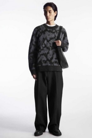 Men's COS Animal-Jacquard Alpaca-Blend Jumper Sweaters & Cardigans | 562407OTK