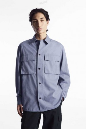 Men's COS Oversized Utility Shirt Shirts | 013528ZGK