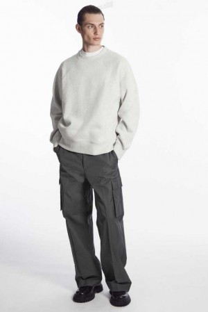 Men's COS Paneled Sweatshirt Sweatshirts & Hoodies | 970581HTF