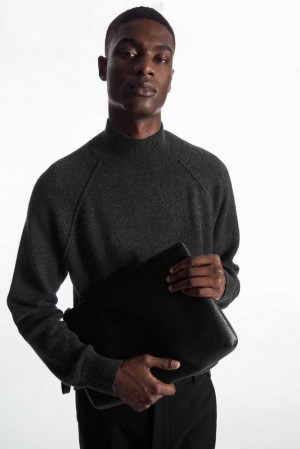 Men's COS Pure Cashmere Funnel-Neck Jumper Sweaters & Cardigans | 509281FAG