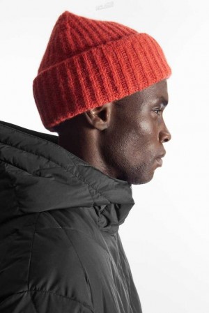 Men's COS Ribbed Alpaca-Blend Beanie | 135089UGN