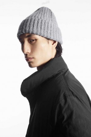 Men's COS Ribbed Alpaca-Blend Beanie | 359412SFC