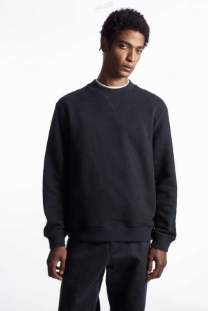 Men's COS Textured-Jersey Sweatshirt Sweatshirts & Hoodies | 379250EPN