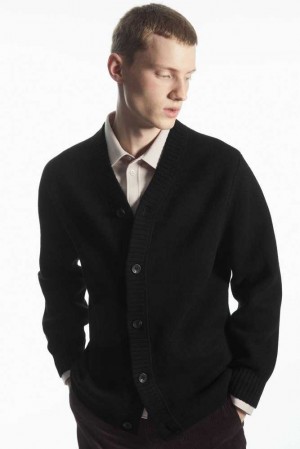 Men's COS V-Neck Wool-Blend Cardigan Sweaters & Cardigans | 854027IZH