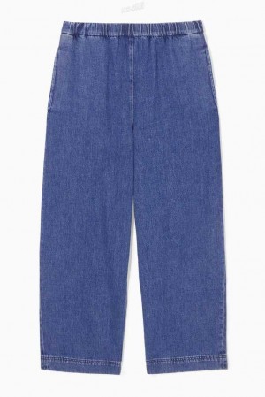 Women's COS Elasticated-Waist Denim Pants Pants | 479851JIP