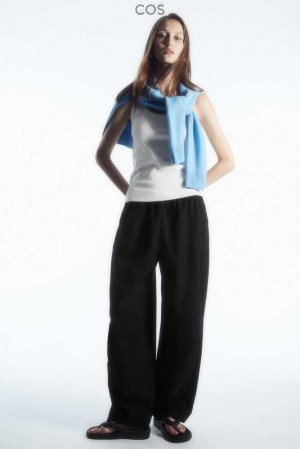 Women's COS Elasticated Barrel-Leg Pants Pants | 037685XVI