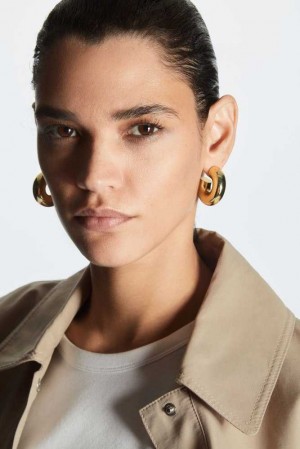 Women's COS Large Chunky Hoop Earrings | 980653NFD