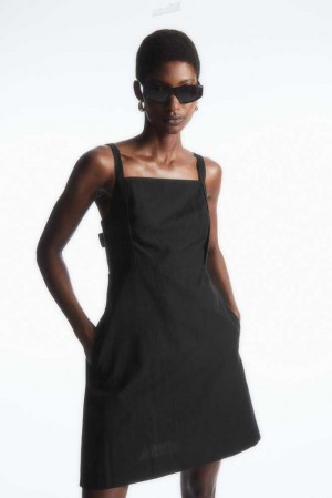 Women's COS Open-Back Mini Pinafore Dress Dress | 173086CPT