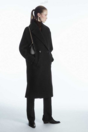 Women's COS Oversized Double-Breasted Wool Coats | 604513OGP