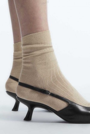 Women's COS Ribbed Lurex Socks | 091846EFG