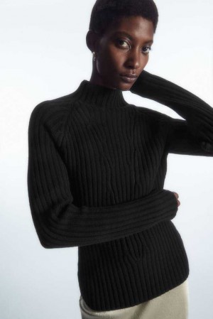 Women's COS Ribbed Pure Cashmere Turtleneck Jumper Knitwear & Cardigans | 175342PJN