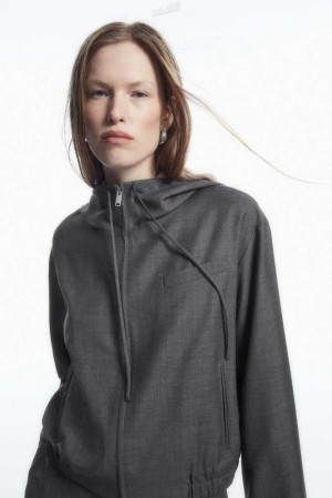 Women's COS Tailored Wool Hooded Jackets | 174062KDV