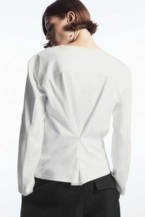 Women's COS Waisted Long-Sleeved Top Tops | 164827RQJ