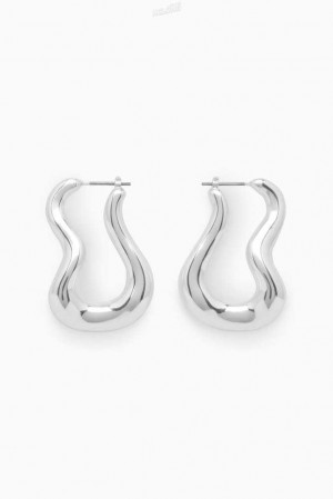 Women's COS Wavy Hoop Earrings | 925716EAK