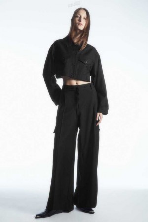 Women's COS Wide-Leg Wool Cargo Pants Pants | 534071NDH