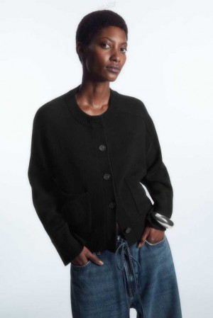 Women's COS Wool Crew-Neck Cardigan Sweaters & Cardigans | 951780EPX