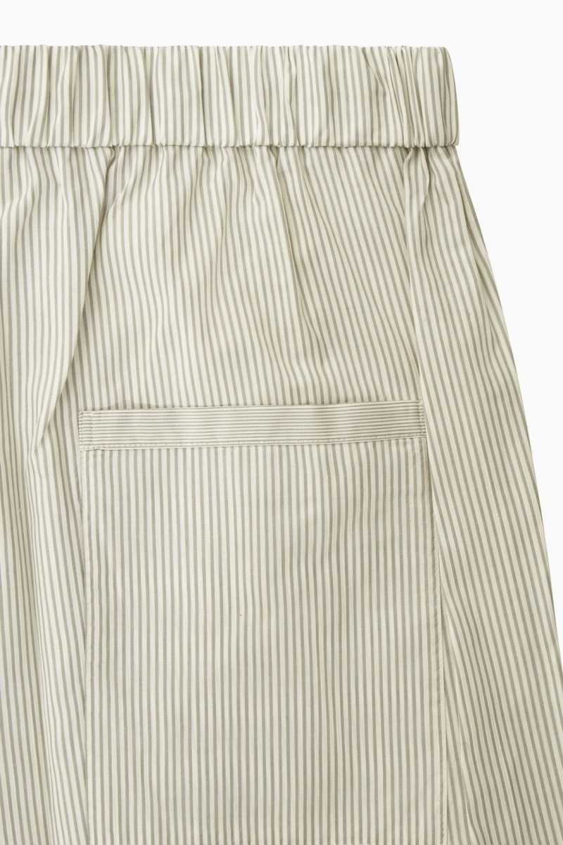 Beige / Grey Women's COS Striped Silk Pajama Pants | 296374XSV