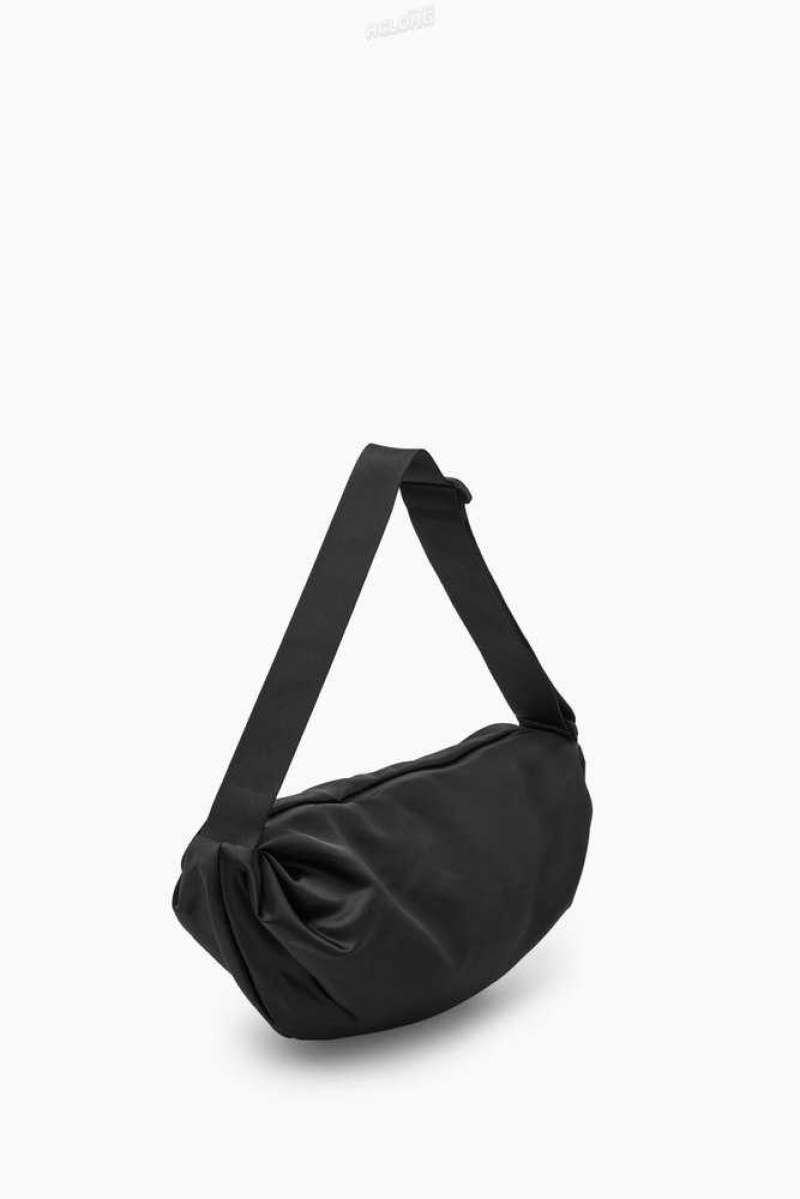 Black Women's COS Padded Crossbody - Nylon Bags | 167324IMT