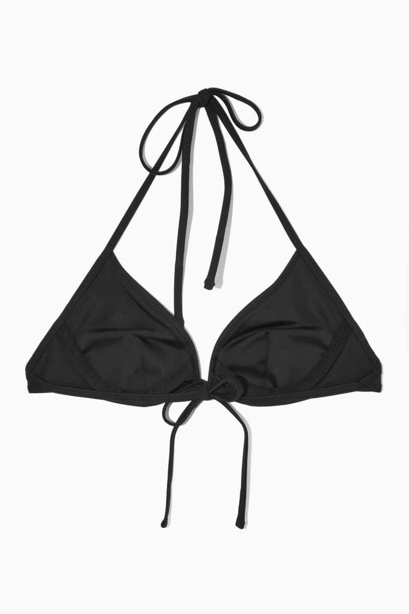 Black Women's COS Underwired Triangle Bikini Swimwear | 075142VWL