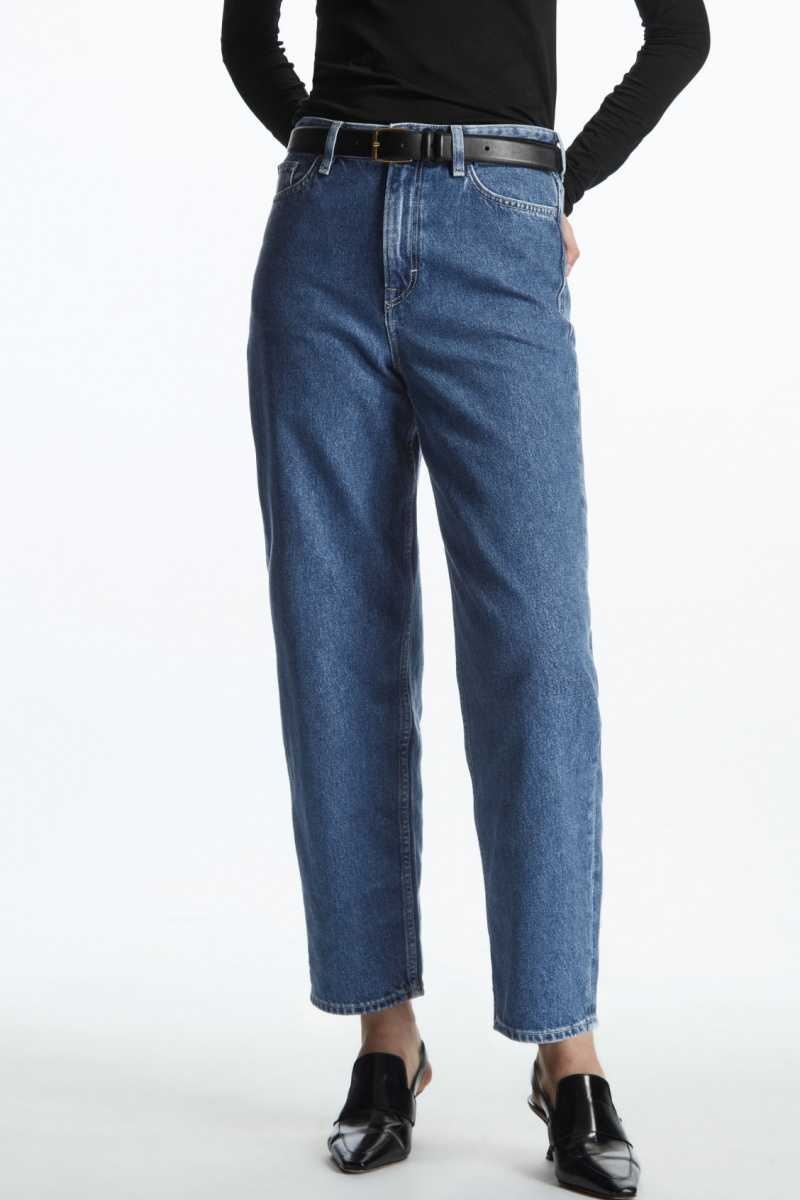 Blue Women's COS Arch Tapered Jeans | 457123IWN