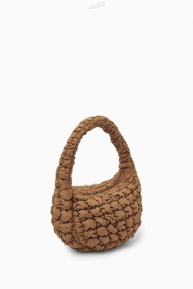 Brown Women's COS Quilted Mini Bag Bags | 756319TMI