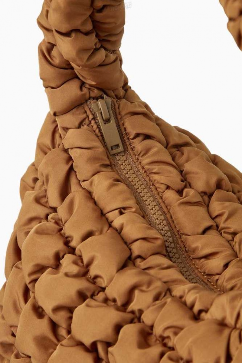 Brown Women's COS Quilted Mini Bag Bags | 756319TMI