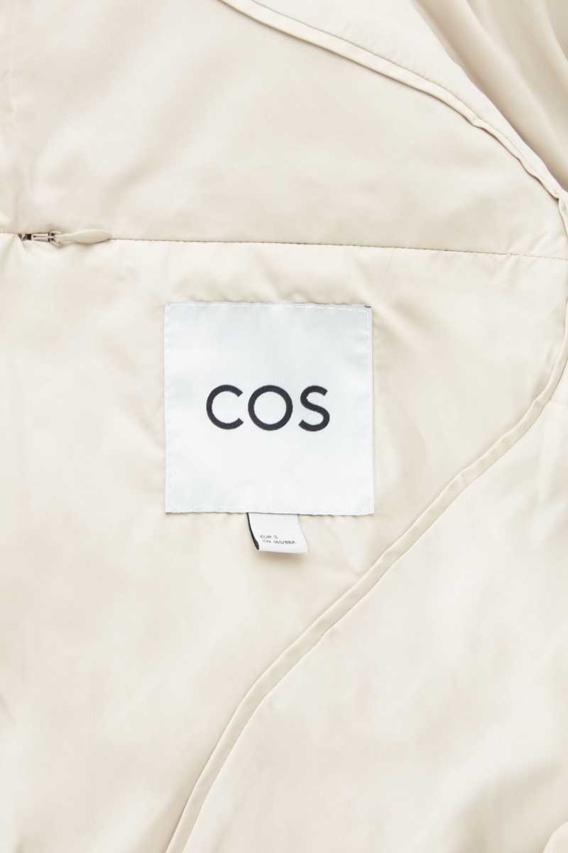 Cream Women's COS Hooded Recycled Down Puffer Coats | 897310QGJ