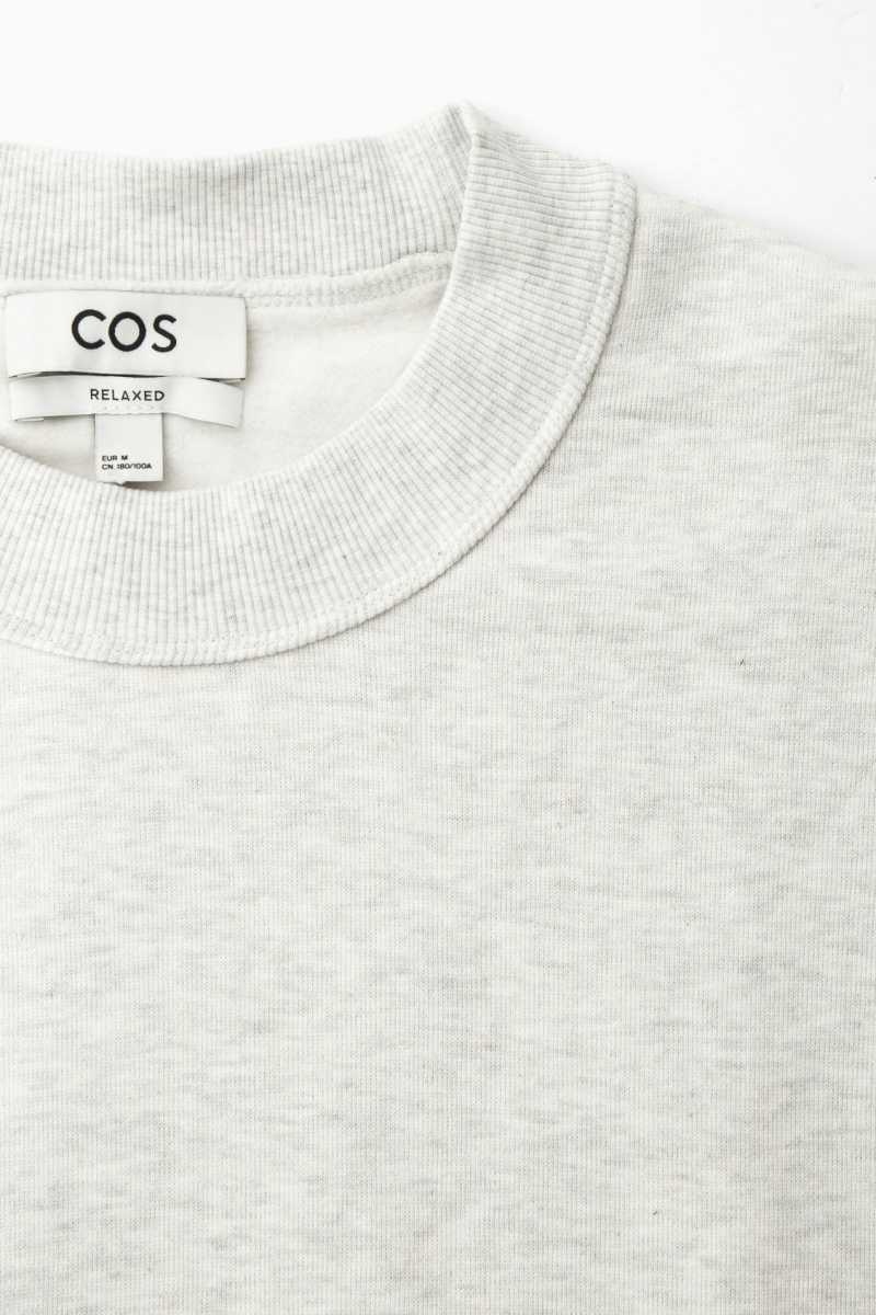 Grey Men's COS Mock-Neck Sweatshirts | 906318TBU