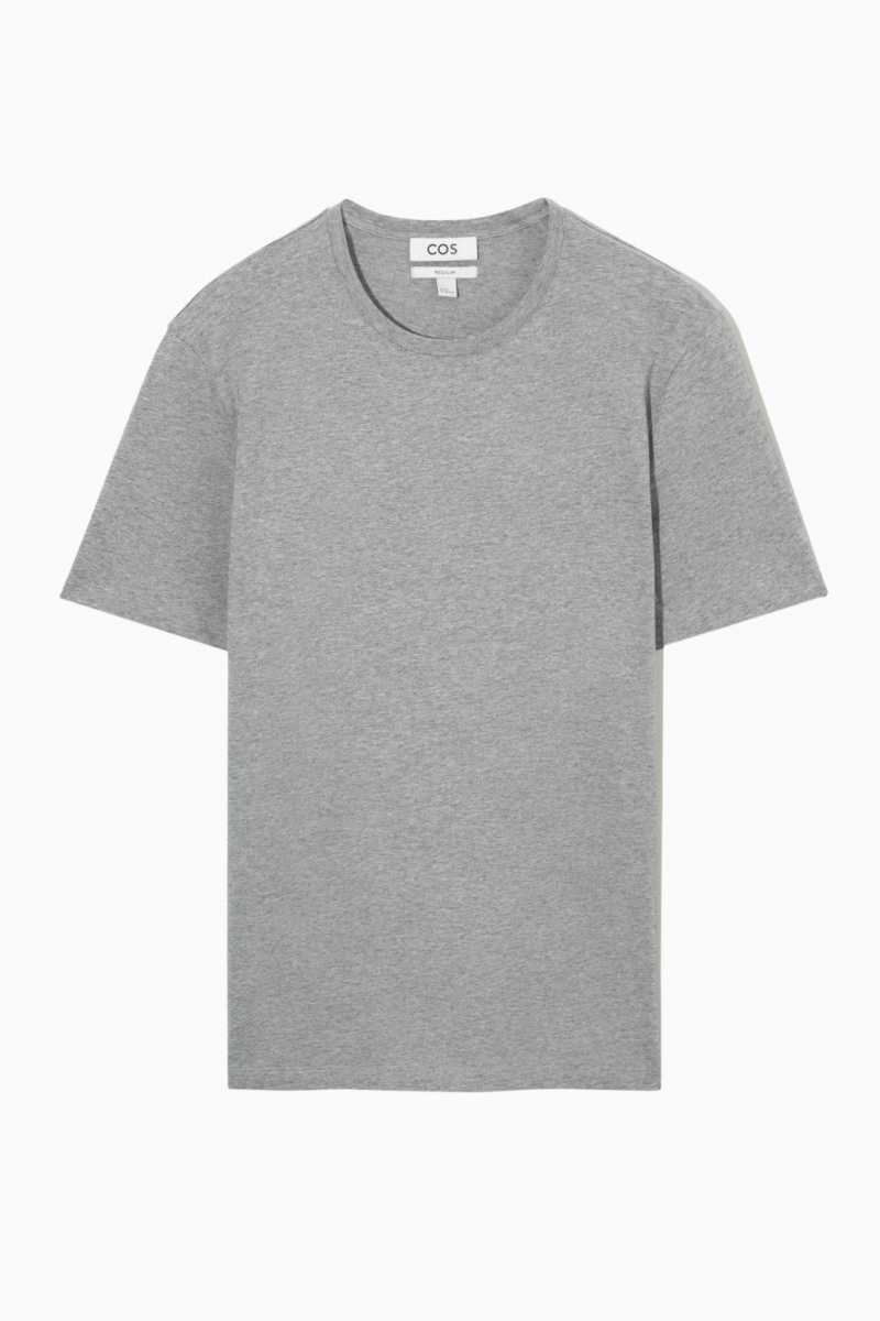 Grey Men's COS The Extra Fine T-Shirt | 297834DGW