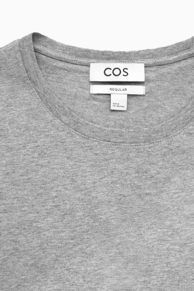 Grey Men's COS The Extra Fine T-Shirt | 297834DGW