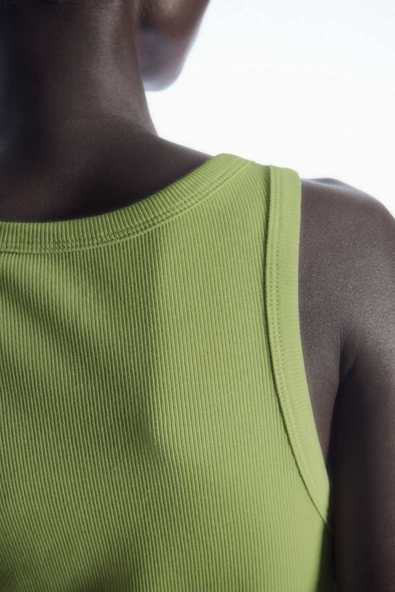 Light Green Women's COS Ribbed Tank Top | 401273PTH