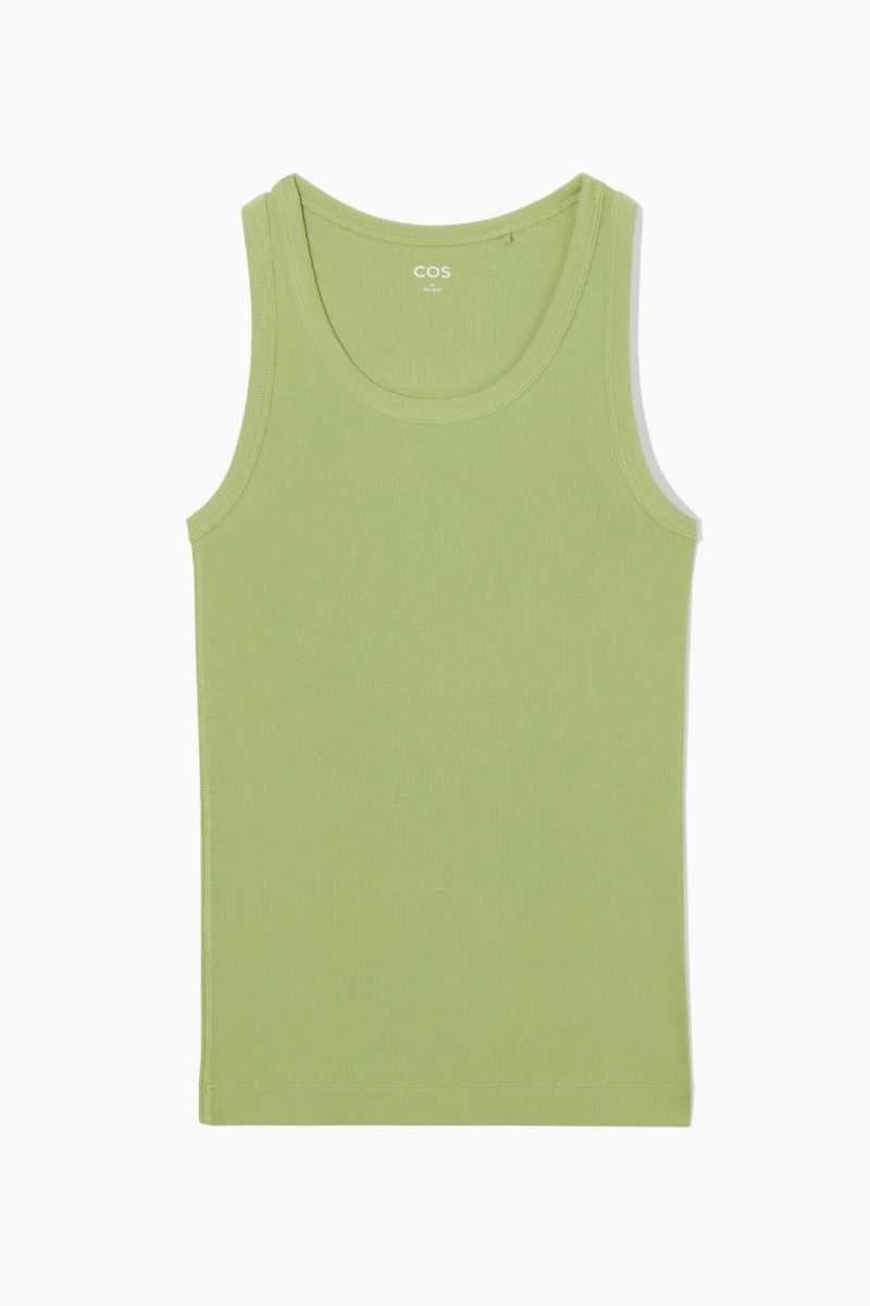 Light Green Women's COS Ribbed Tank Top | 401273PTH