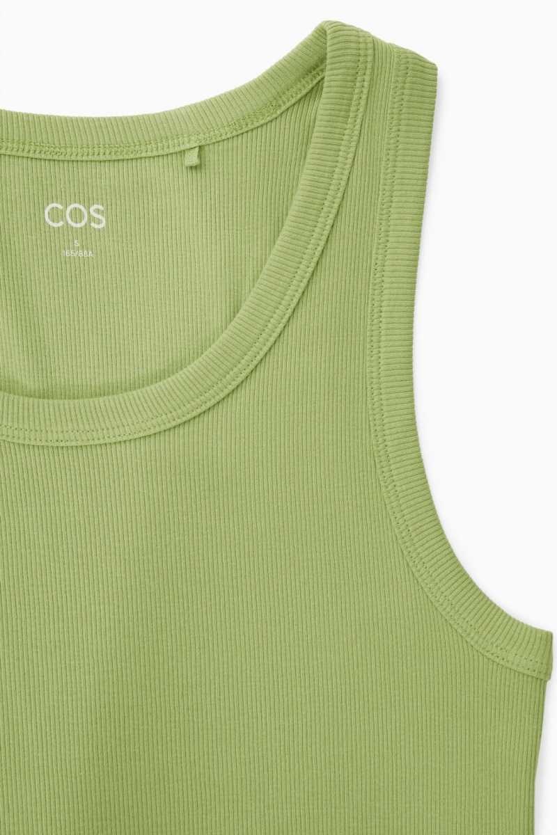 Light Green Women's COS Ribbed Tank Top | 401273PTH