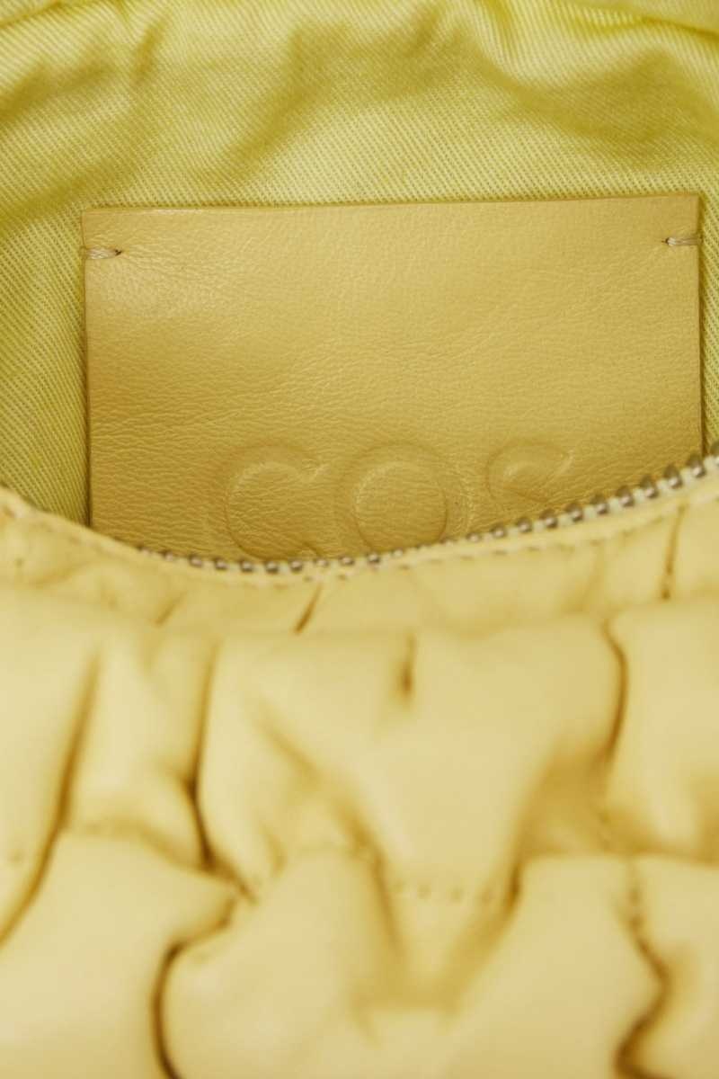 Light Yellow Women's COS Quilted Micro Leather Mini Bag | 152906JBU