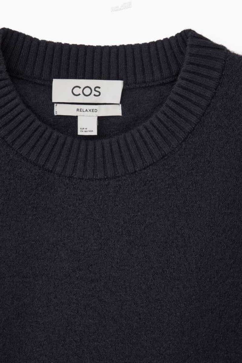 Men's COS Boiled-Wool Crew-Neck Sweater Sweaters & Cardigans | 751802OVS