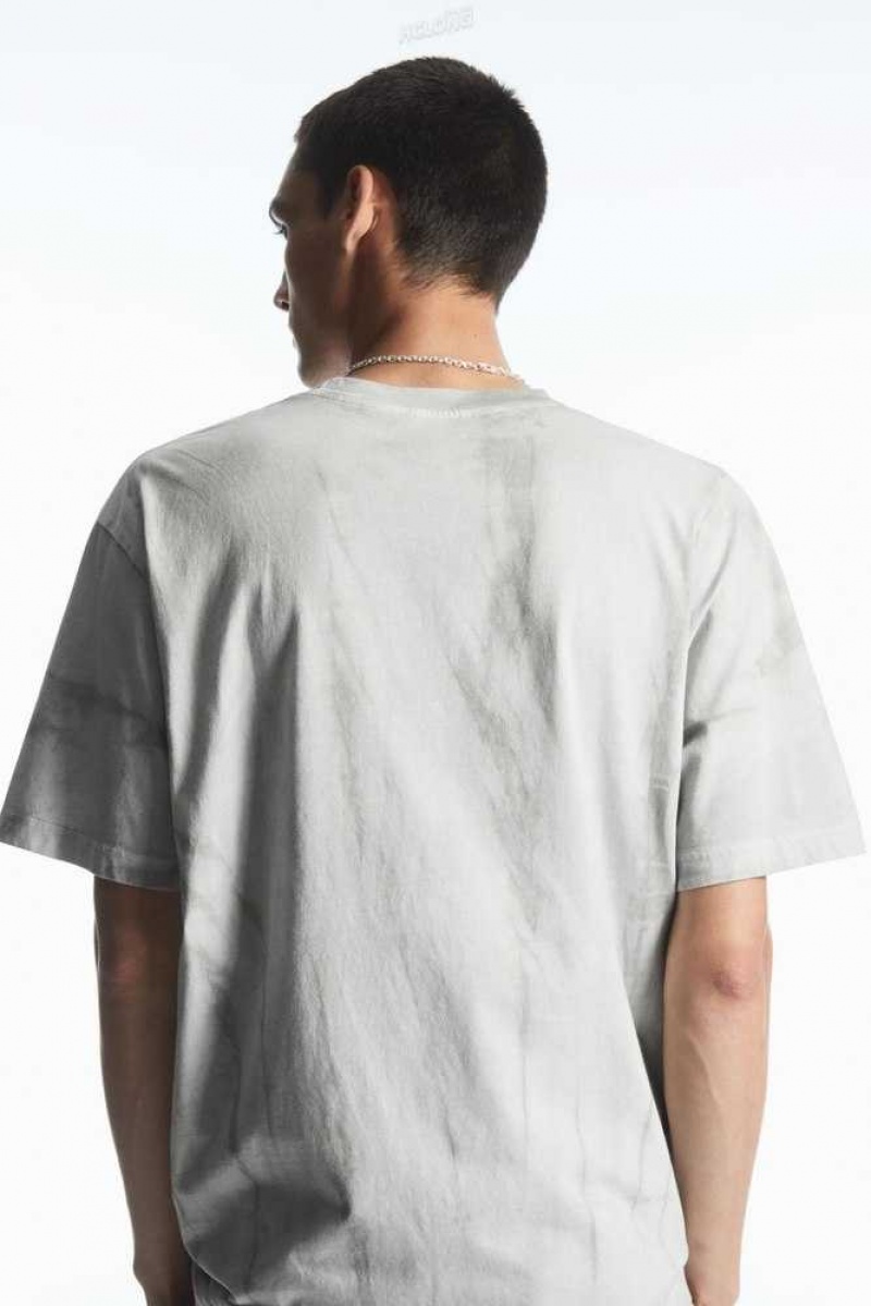 Men's COS Oversized Tie-Dye T-Shirt T-Shirt | 925386WDO