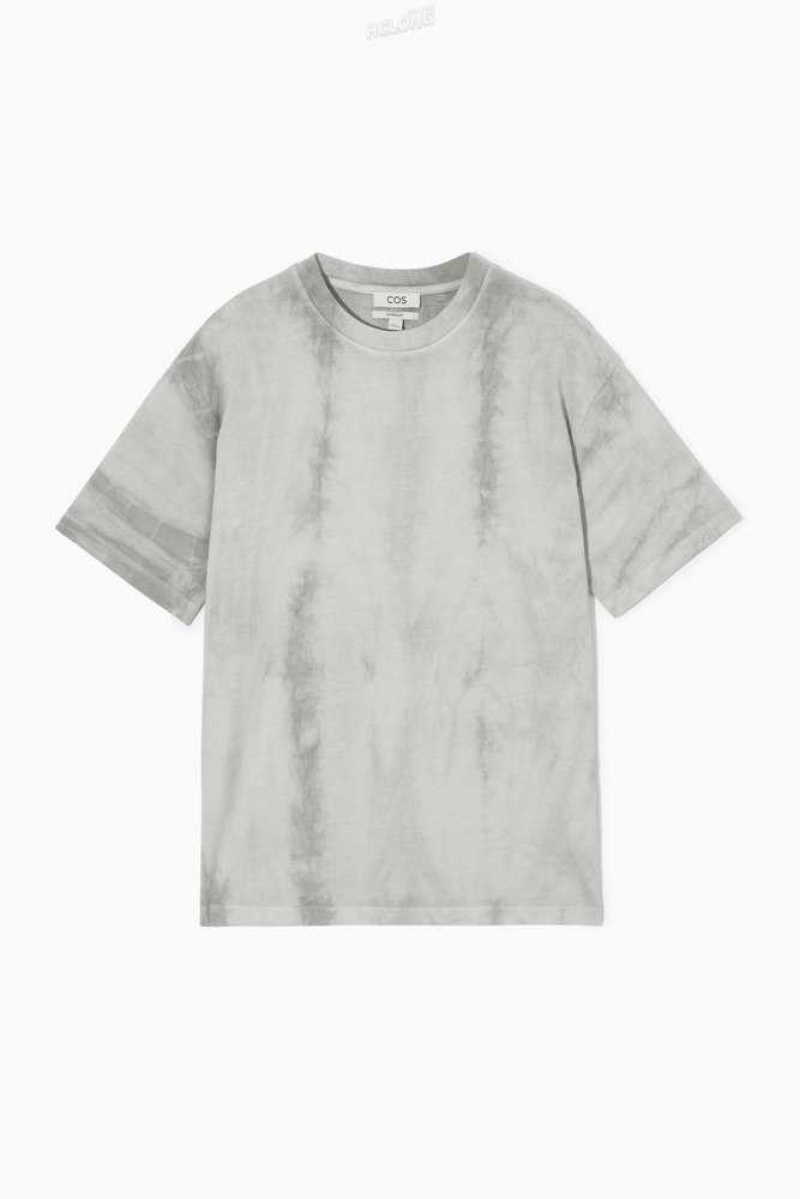 Men's COS Oversized Tie-Dye T-Shirt T-Shirt | 925386WDO