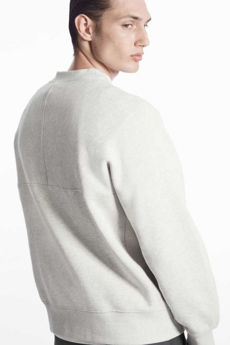 Men's COS Paneled Sweatshirt Sweatshirts & Hoodies | 970581HTF