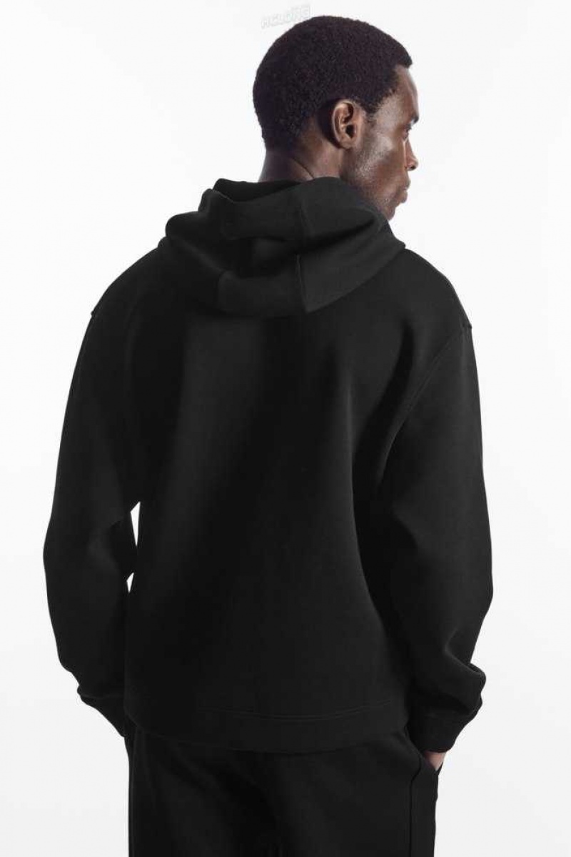 Men's COS Relaxed-Fit Scuba Hoodie Sweatshirts & Hoodies | 017382AVR