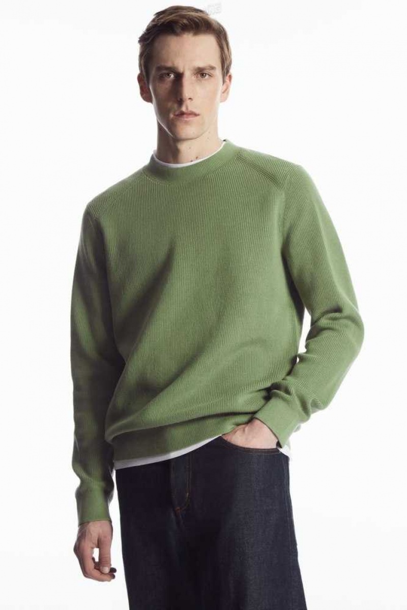 Men's COS Ribbed-Knit Sweater Sweaters & Cardigans | 518704KLV