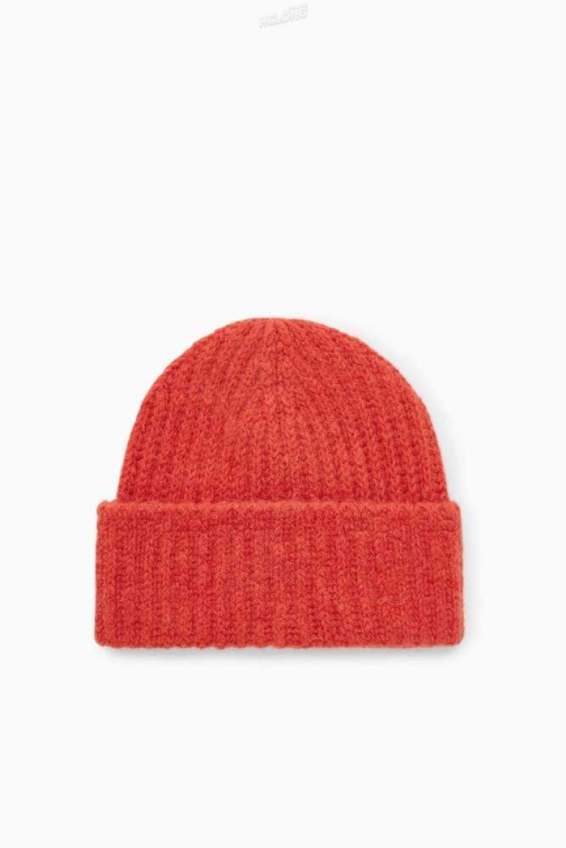 Men's COS Ribbed Alpaca-Blend Beanie | 135089UGN