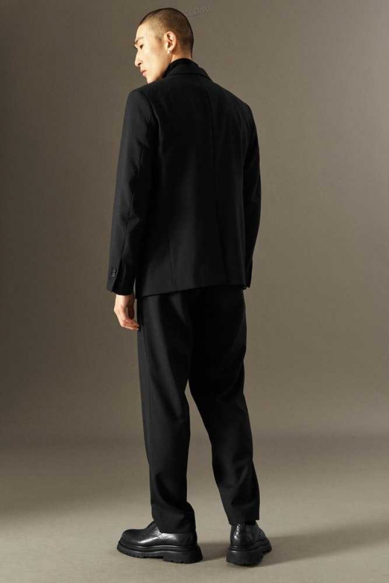 Men's COS Tailored Wool-Hopsack Pants - Straight Suit Pants | 583602QWT