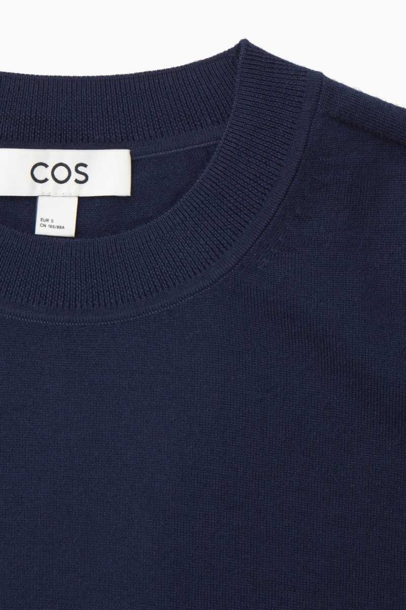 Navy Women's COS Merino Wool Jumpers | 675389HNQ