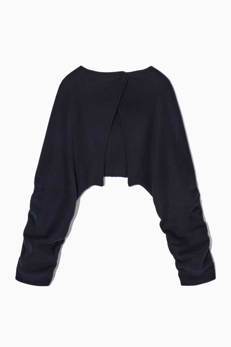 Navy Women's COS Open-Back Wool Bolero Jackets | 135207TXB