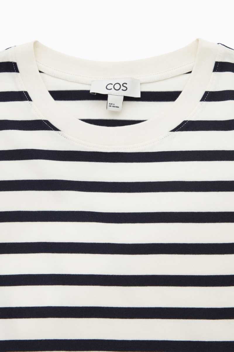 Navy / White Women's COS Regular Fit T-Shirt | 841297LMJ