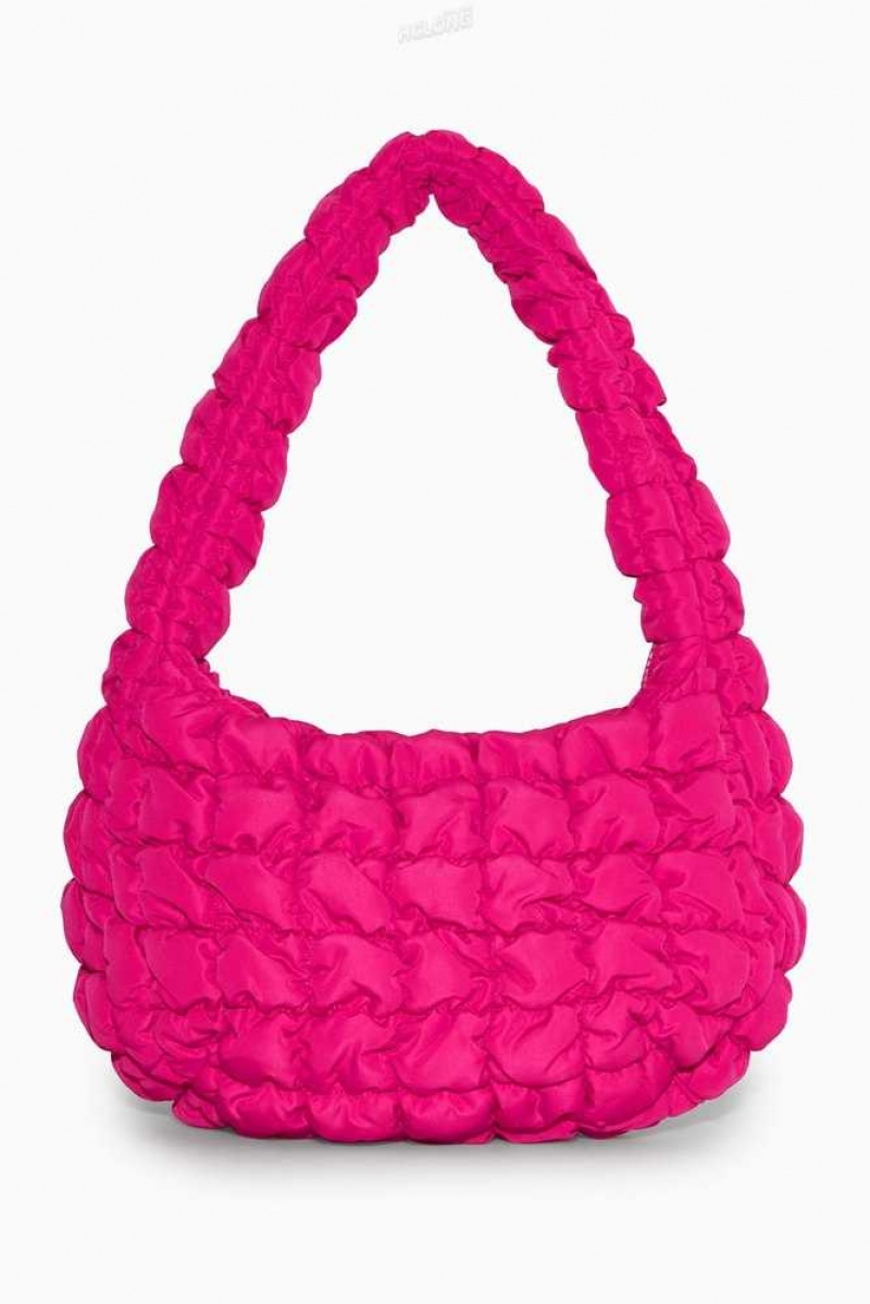 Pink Women's COS Quilted Mini Bag Bags | 820371JKW